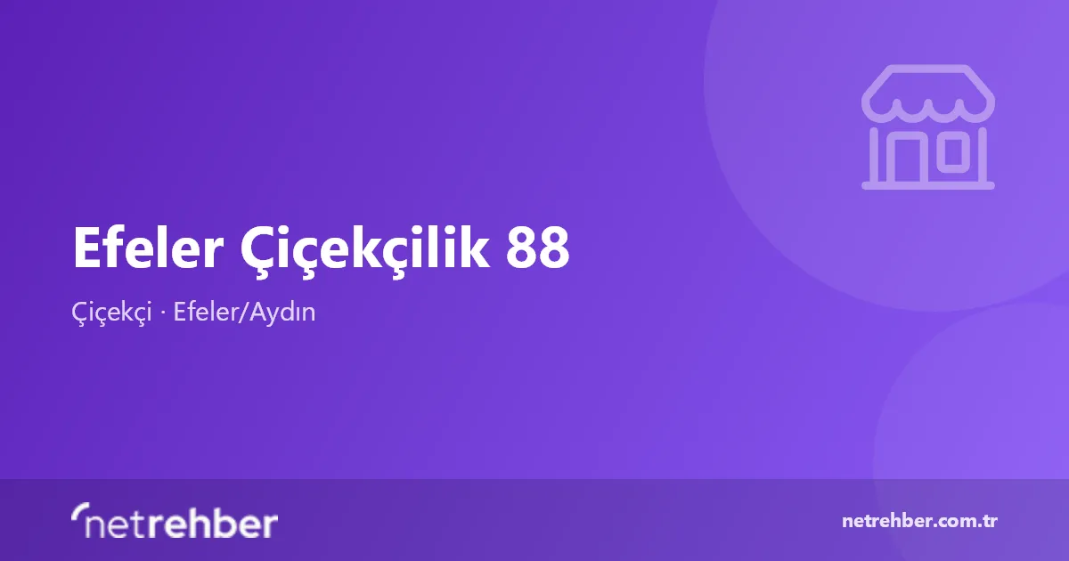 Efeler Çiçekçilik 88 kapak görseli