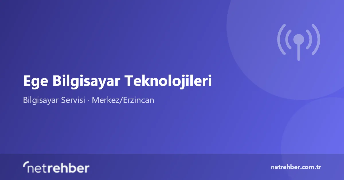 Ege Bilgisayar Teknolojileri kapak görseli