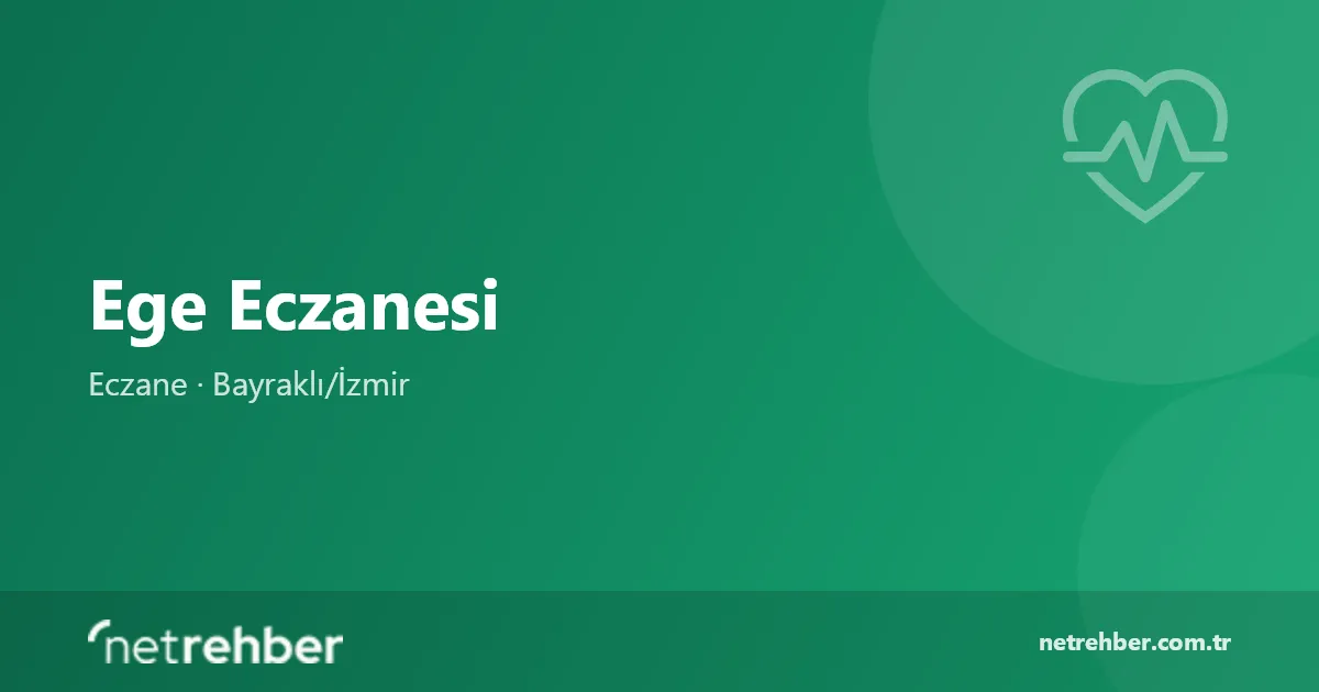 Ege Eczanesi kapak görseli