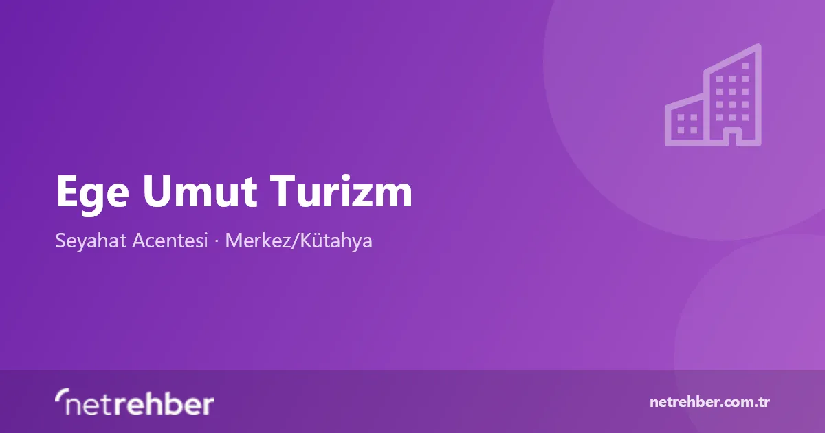 Ege Umut Turizm kapak görseli