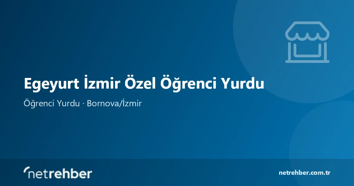 Egeyurt İzmir Özel Öğrenci Yurdu kapak görseli