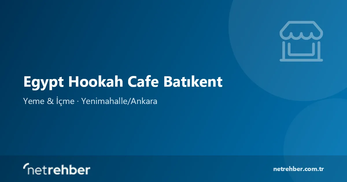Egypt Hookah Cafe Batıkent kapak görseli