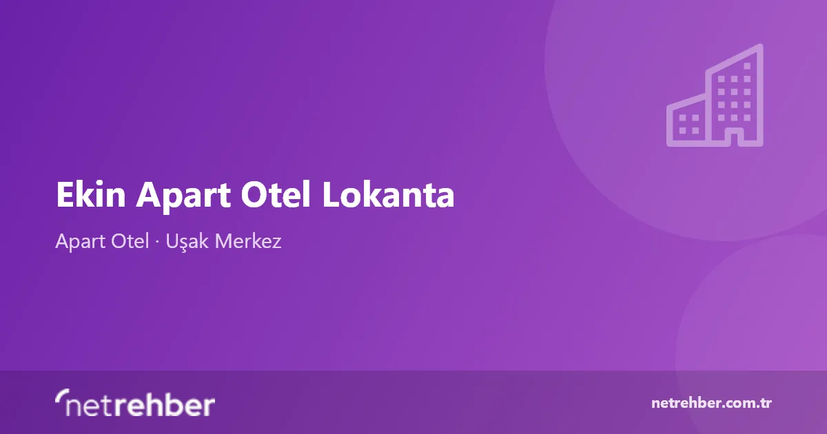Ekin Apart Otel Lokanta kapak görseli