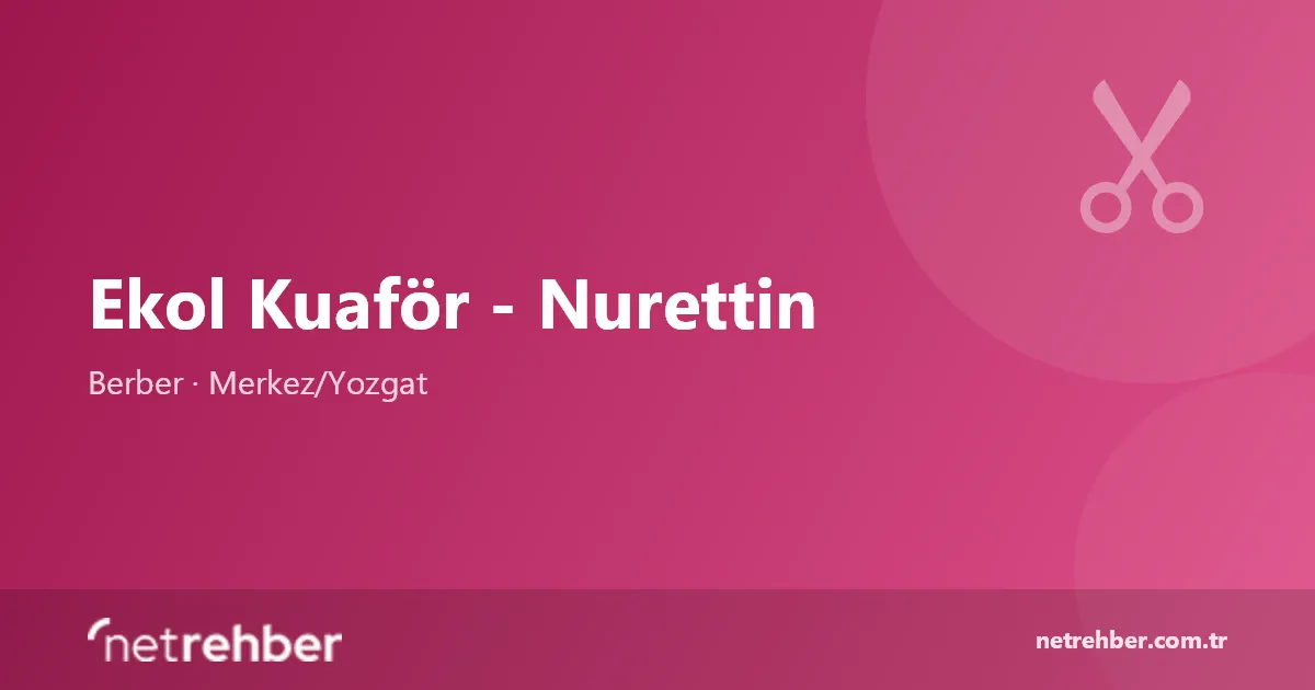 Ekol Kuaför - Nurettin kapak görseli