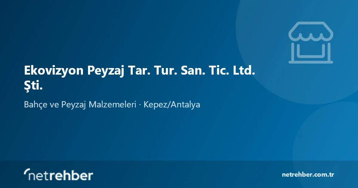 Ekovizyon Peyzaj Tar. Tur. San. Tic. Ltd. Şti. kapak görseli
