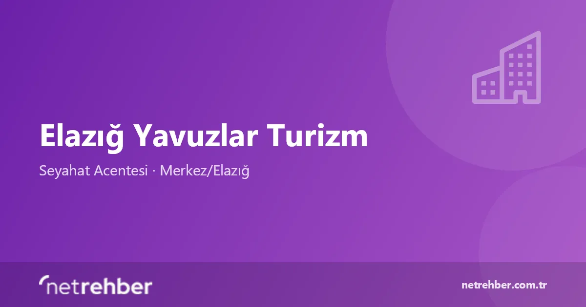 Elazığ Yavuzlar Turizm kapak görseli