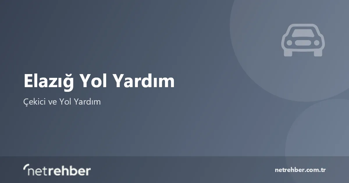 Elazığ Yol Yardım kapak görseli