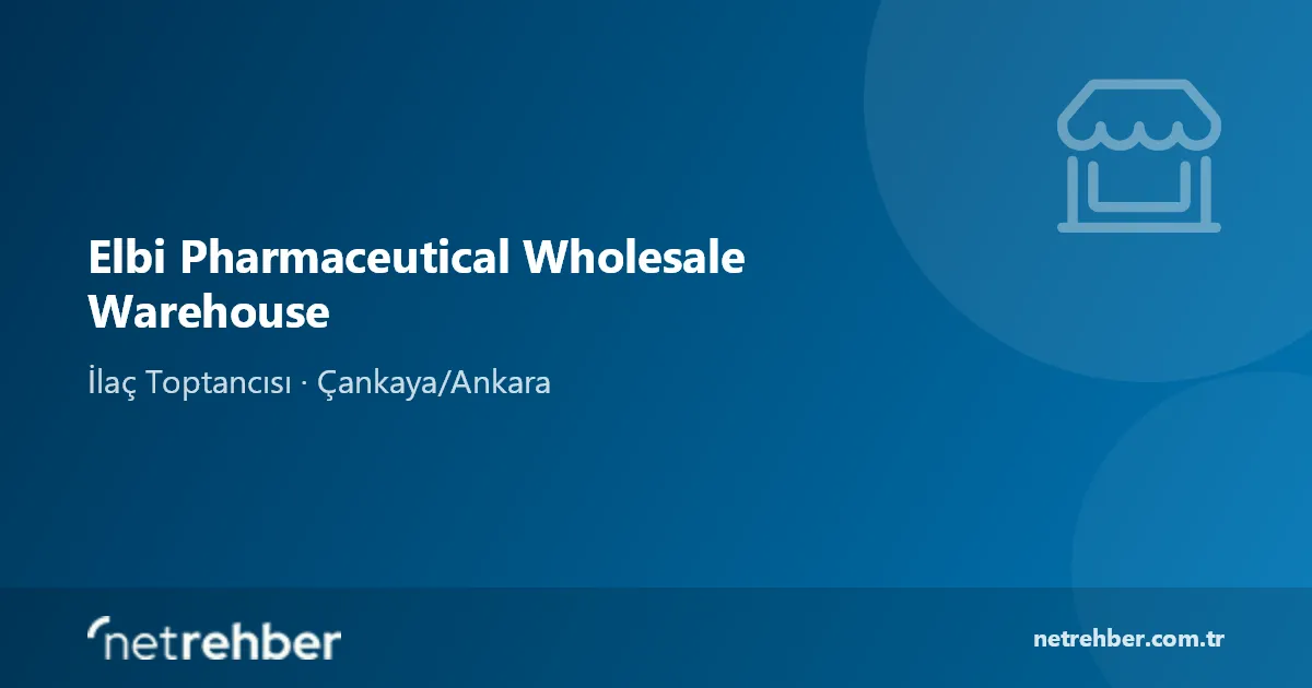 Elbi Pharmaceutical Wholesale Warehouse kapak görseli