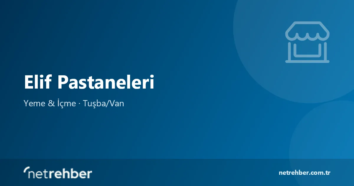 Elif Pastaneleri kapak görseli