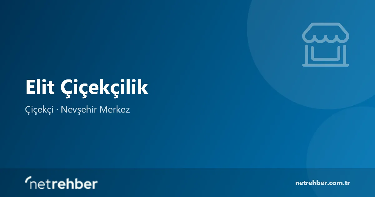 Elit Çiçekçilik kapak görseli