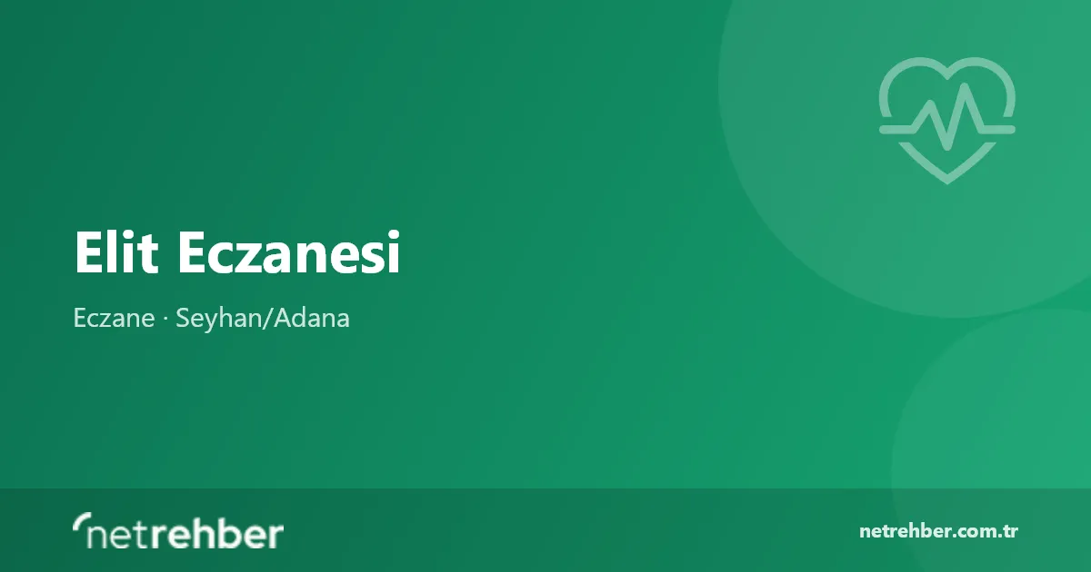 Elit Eczanesi kapak görseli
