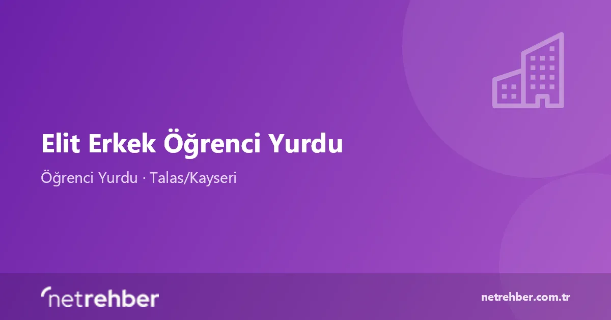 Elit Erkek Öğrenci Yurdu kapak görseli