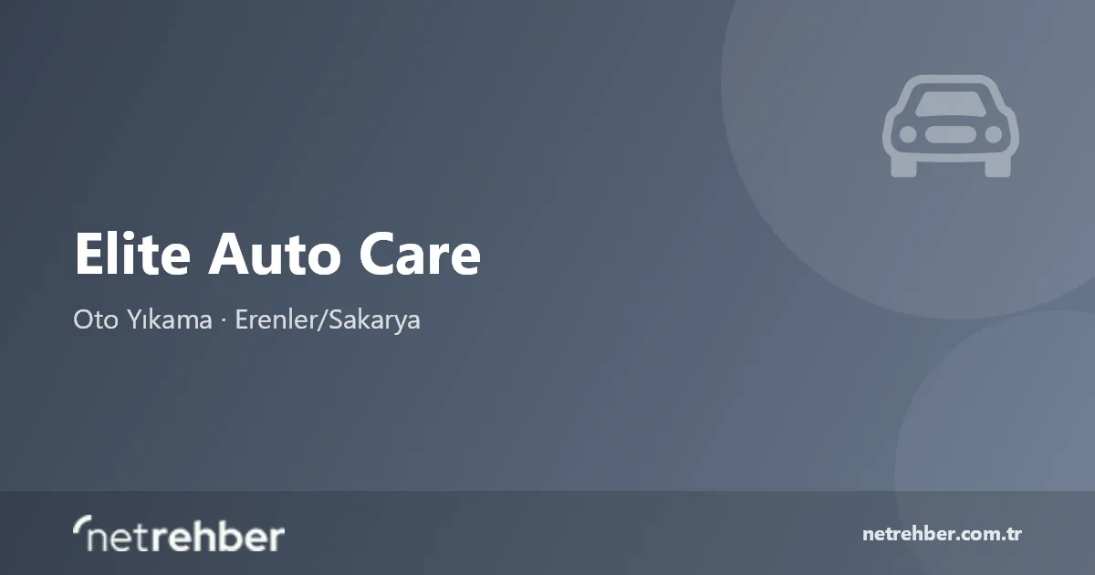 Elite Auto Care kapak görseli
