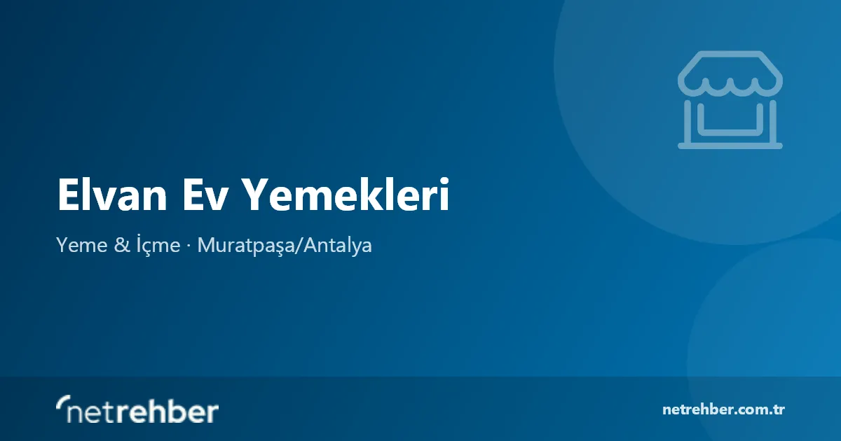 Elvan Ev Yemekleri kapak görseli