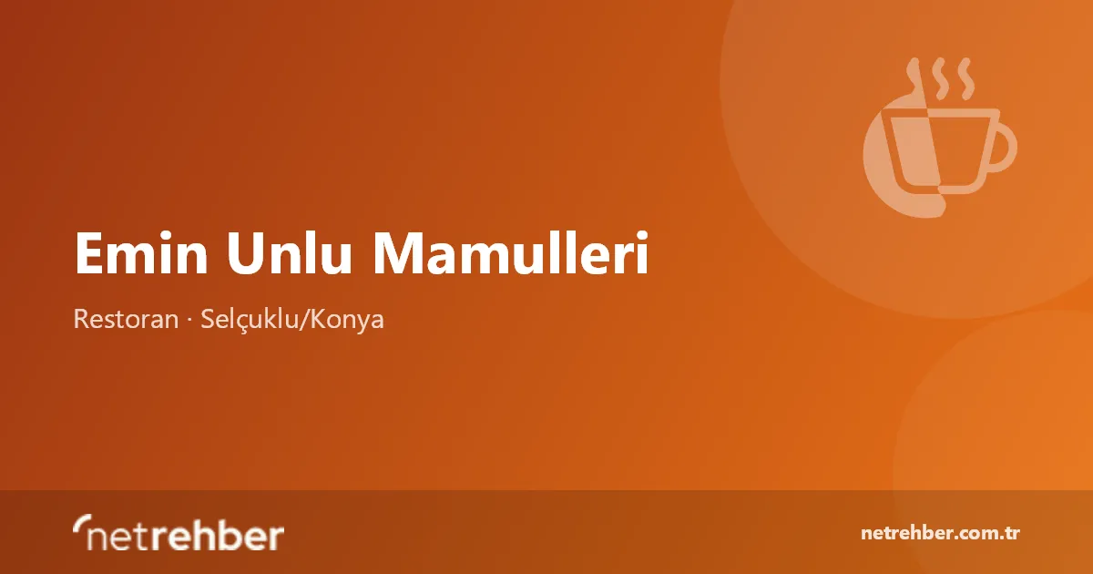 Emin Unlu Mamulleri kapak görseli