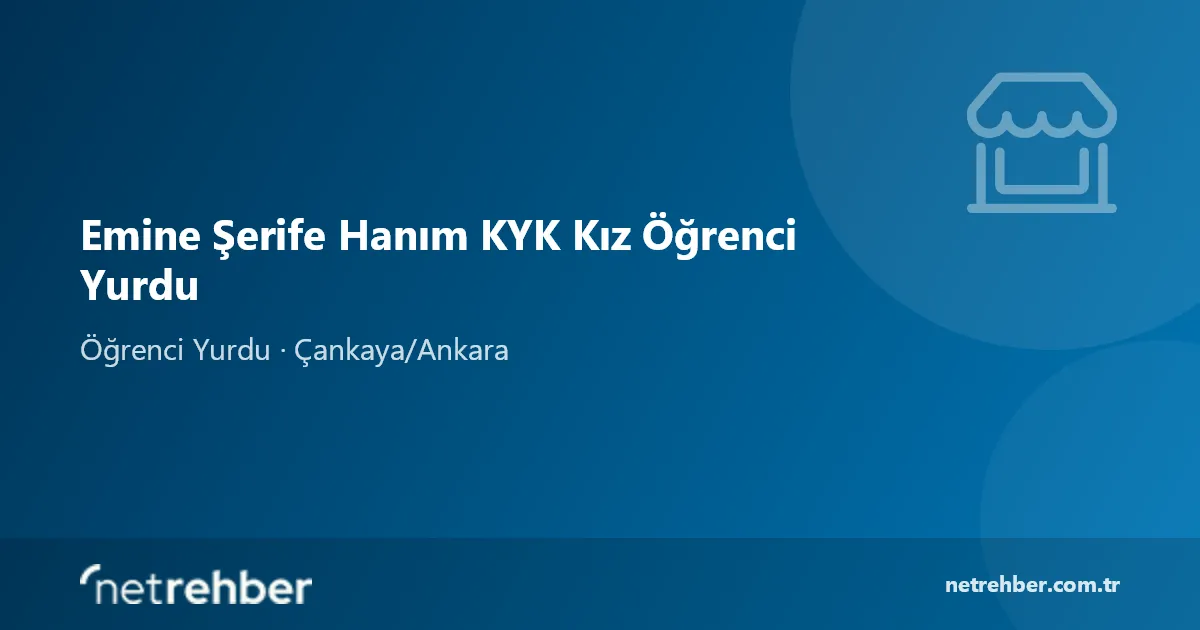 Emine Şerife Hanım KYK Kız Öğrenci Yurdu kapak görseli