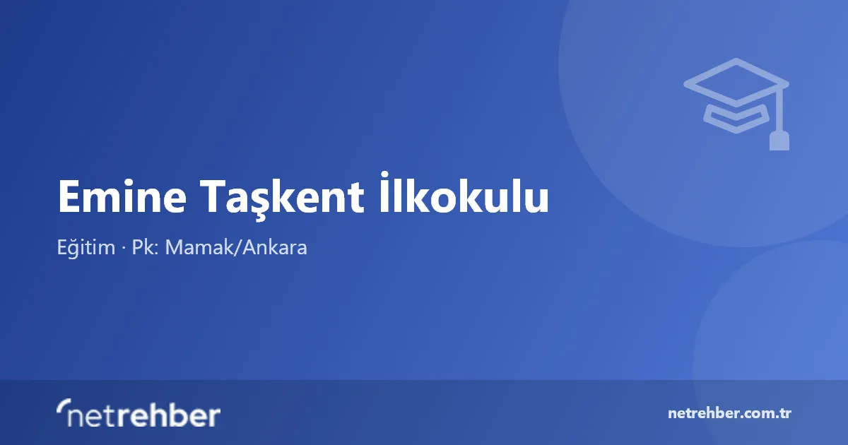 Emine Taşkent İlkokulu kapak görseli