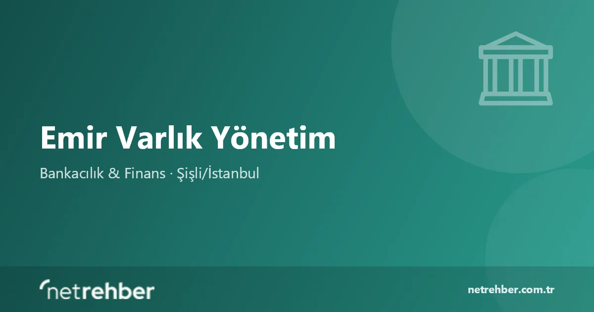 Emir Varlık Yönetim kapak görseli