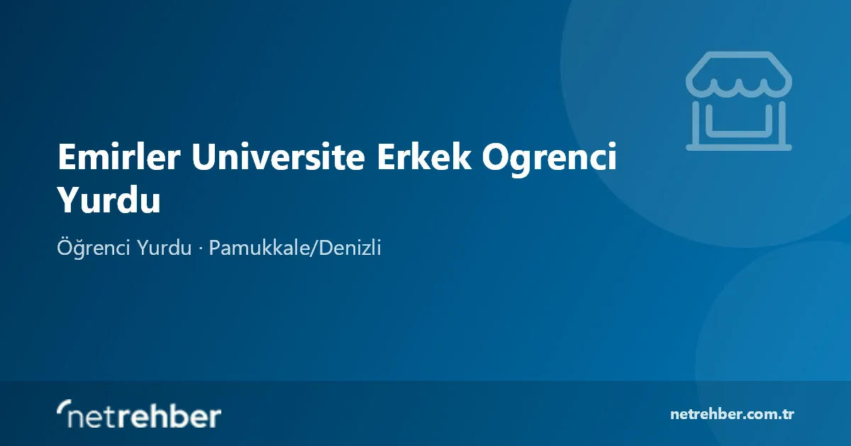 Emirler Universite Erkek Ogrenci Yurdu kapak görseli