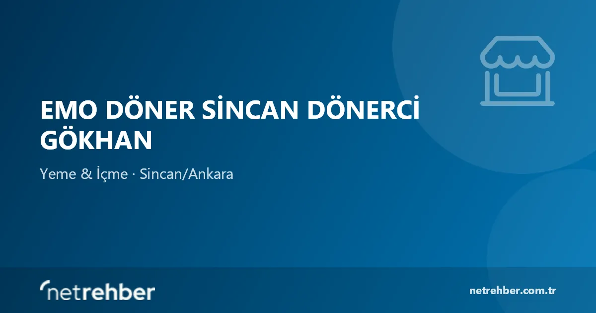 Emo Döner Sincan Dönerci Gökhan kapak görseli