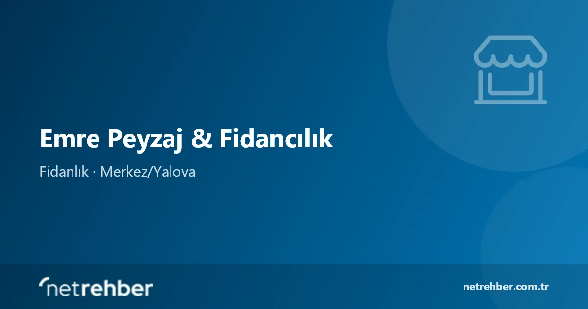 Emre Peyzaj & Fidancılık kapak görseli