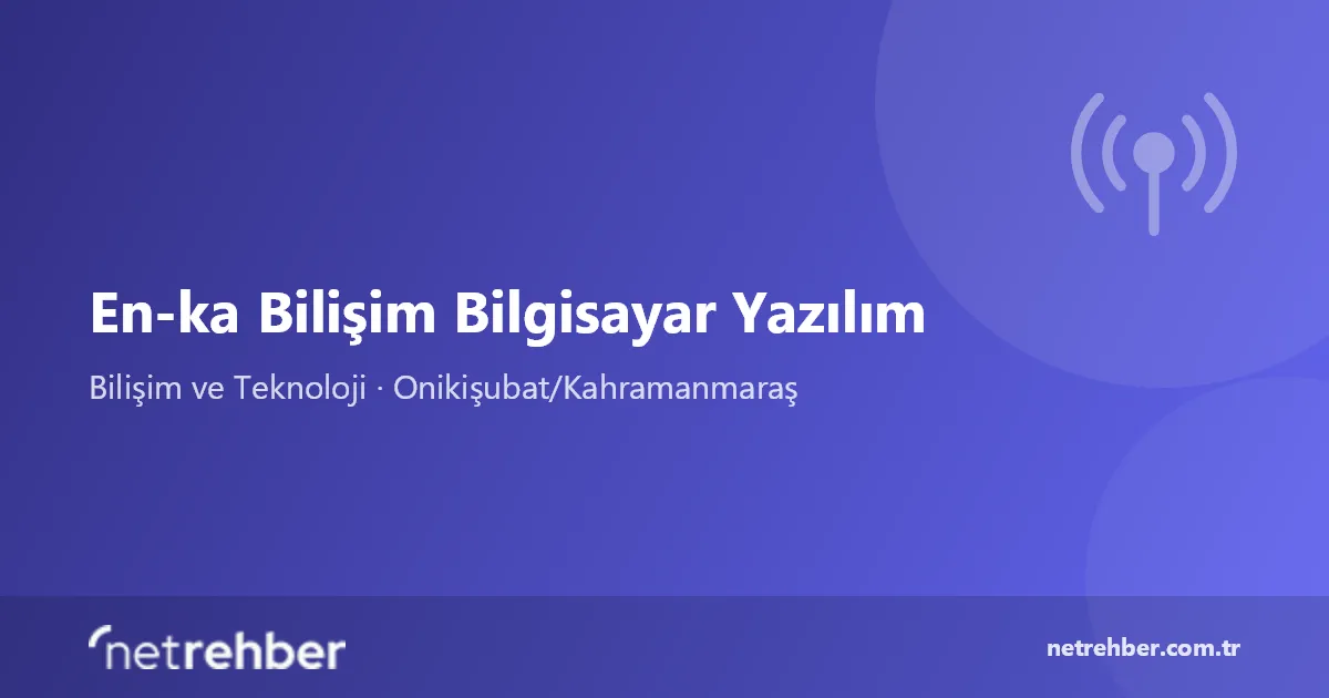 En-ka Bilişim Bilgisayar Yazılım kapak görseli