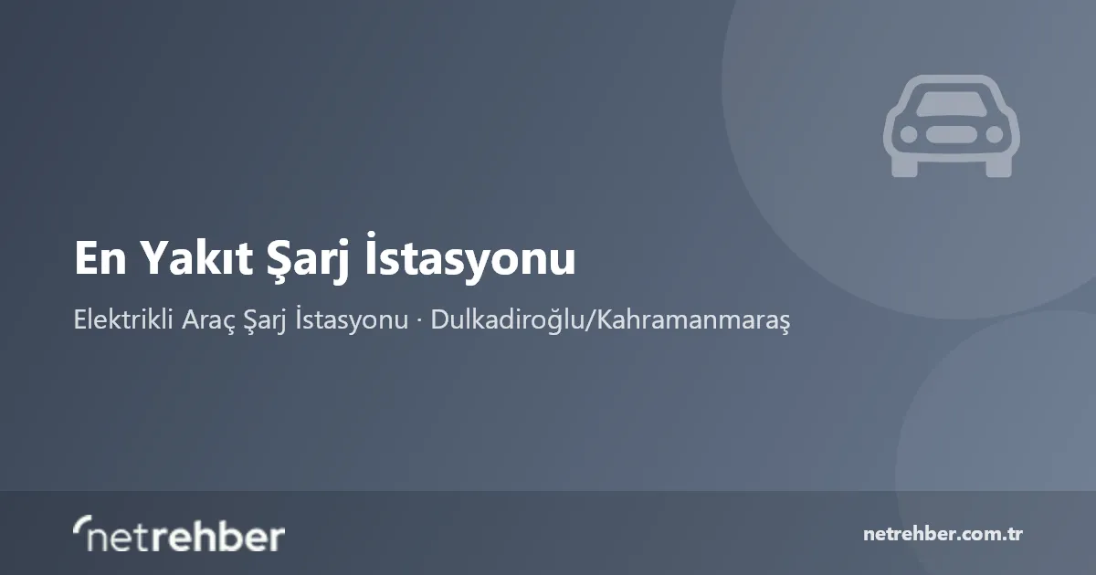 En Yakıt Şarj İstasyonu kapak görseli