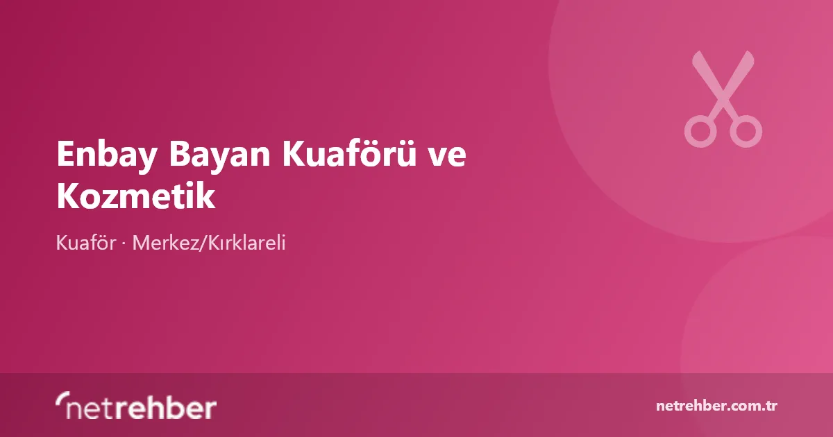 Enbay Bayan Kuaförü ve Kozmetik kapak görseli
