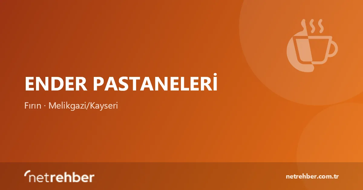 Ender Pastaneleri kapak görseli