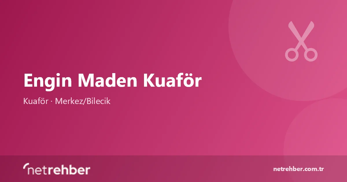 Engin Maden Kuaför kapak görseli