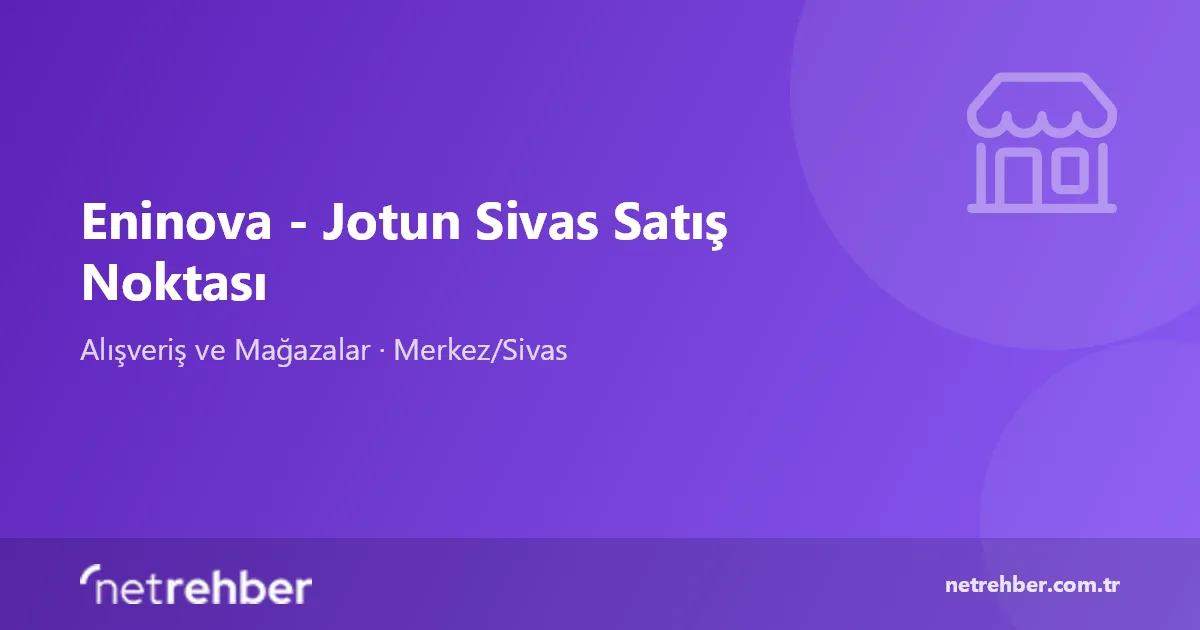 Eninova - Jotun Sivas Satış Noktası kapak görseli