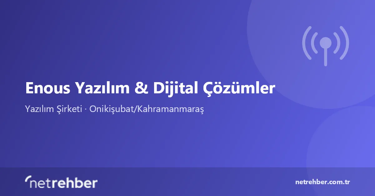 Enous Yazılım & Dijital Çözümler kapak görseli