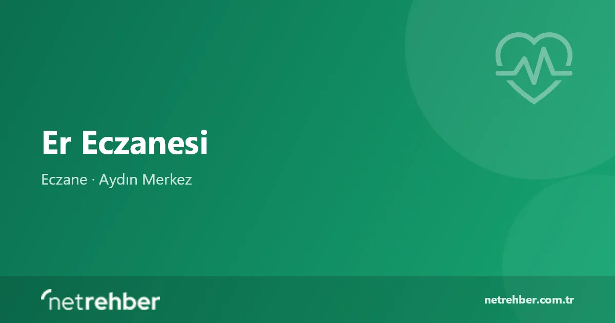 Er Eczanesi kapak görseli