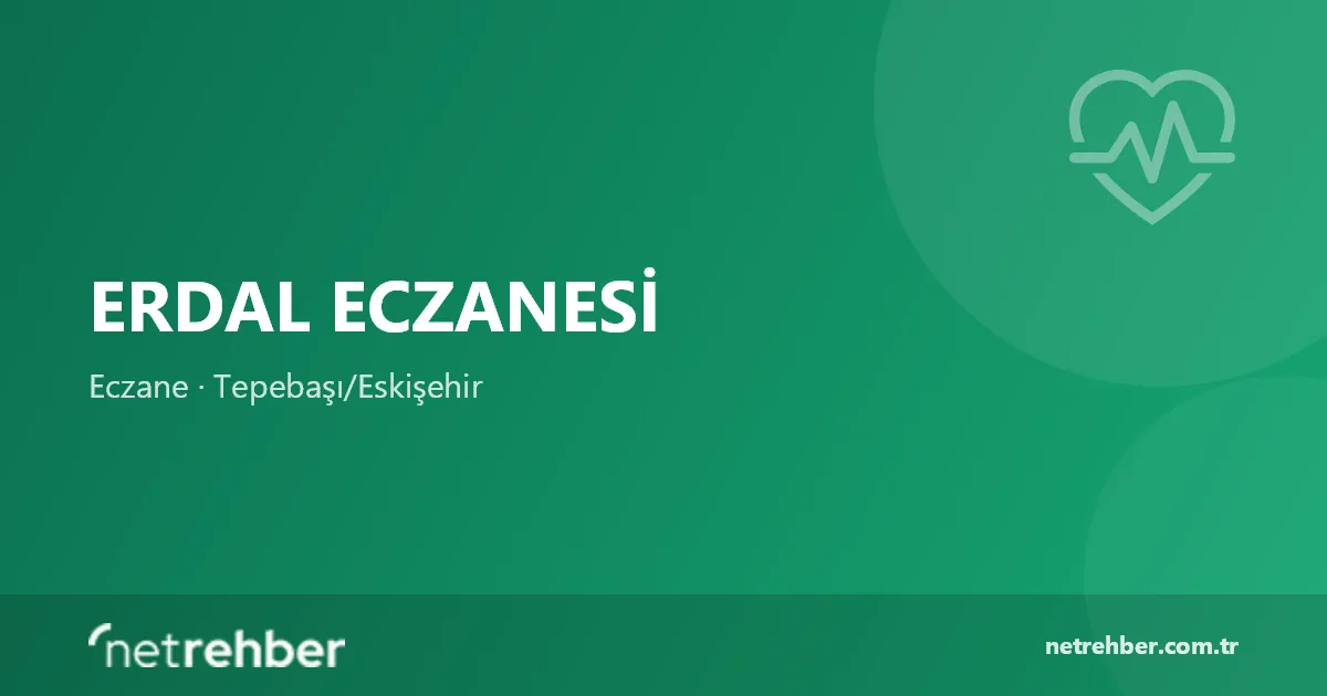 Erdal Eczanesi kapak görseli