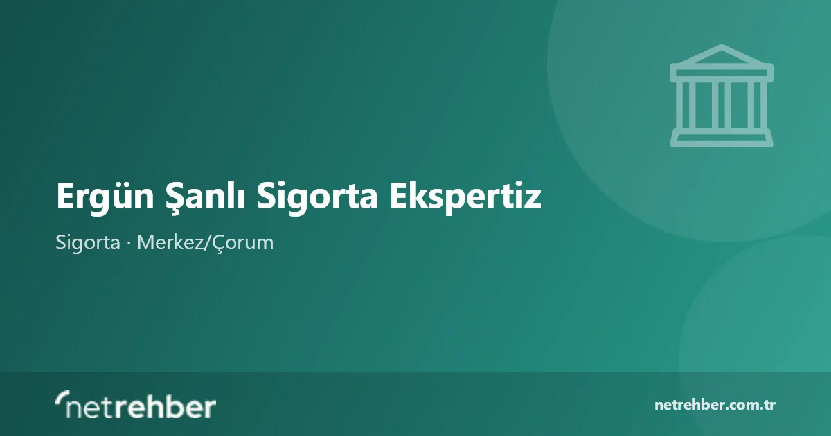 Ergün Şanlı Sigorta Ekspertiz kapak görseli