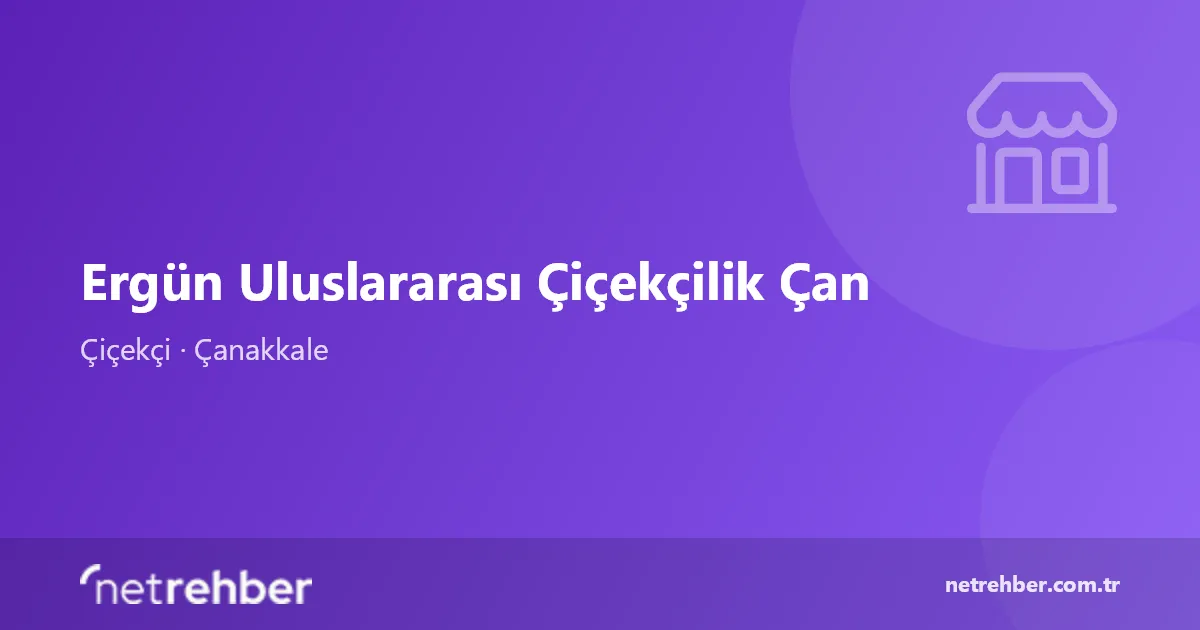 Ergün Uluslararası Çiçekçilik Çan kapak görseli