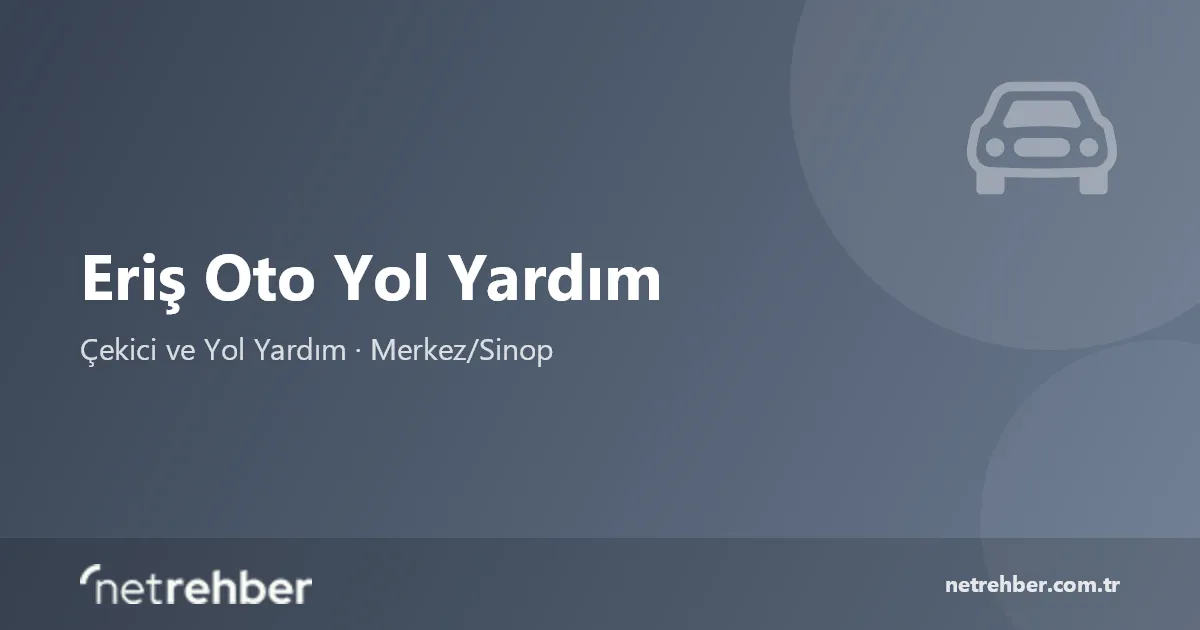 Eriş Oto Yol Yardım kapak görseli