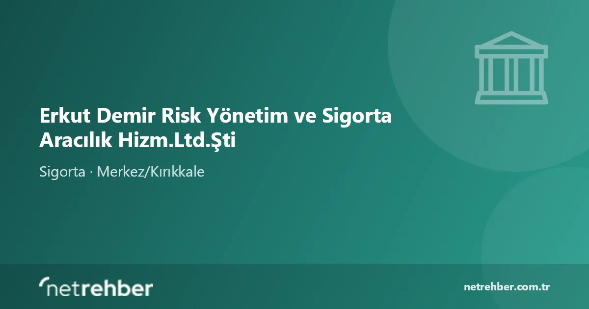 Erkut Demir Risk Yönetim ve Sigorta Aracılık Hizm.Ltd.Şti kapak görseli