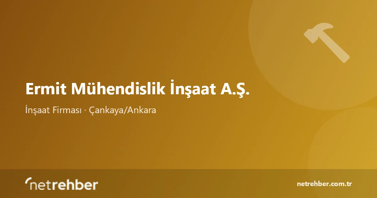 Ermit Mühendislik İnşaat A.Ş. kapak görseli