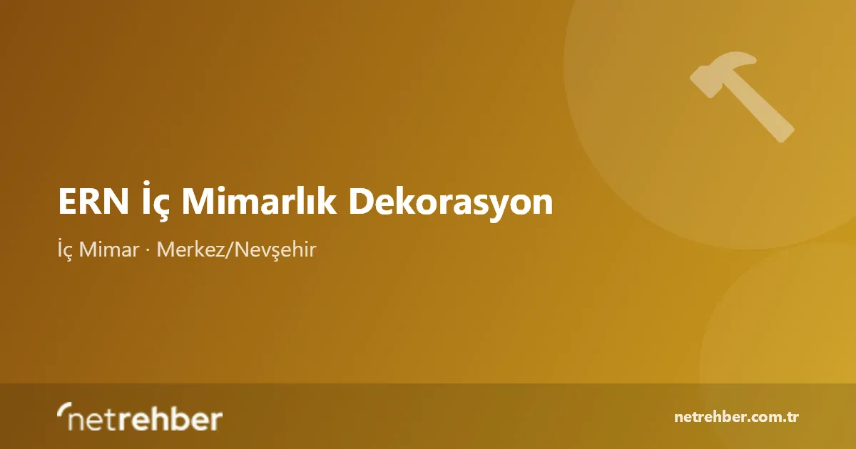 ERN İç Mimarlık Dekorasyon kapak görseli