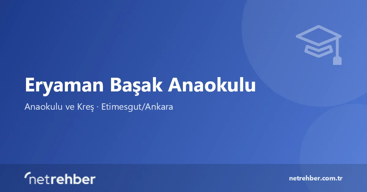 Eryaman Başak Anaokulu kapak görseli
