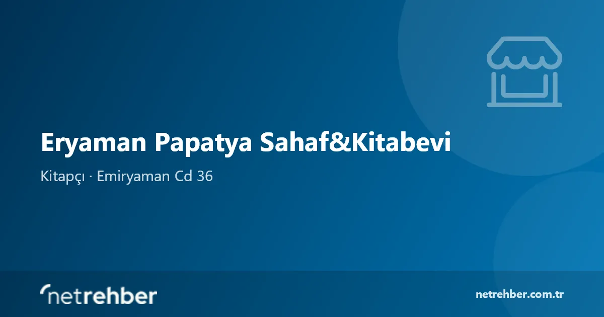 Eryaman Papatya Sahaf&Kitabevi kapak görseli