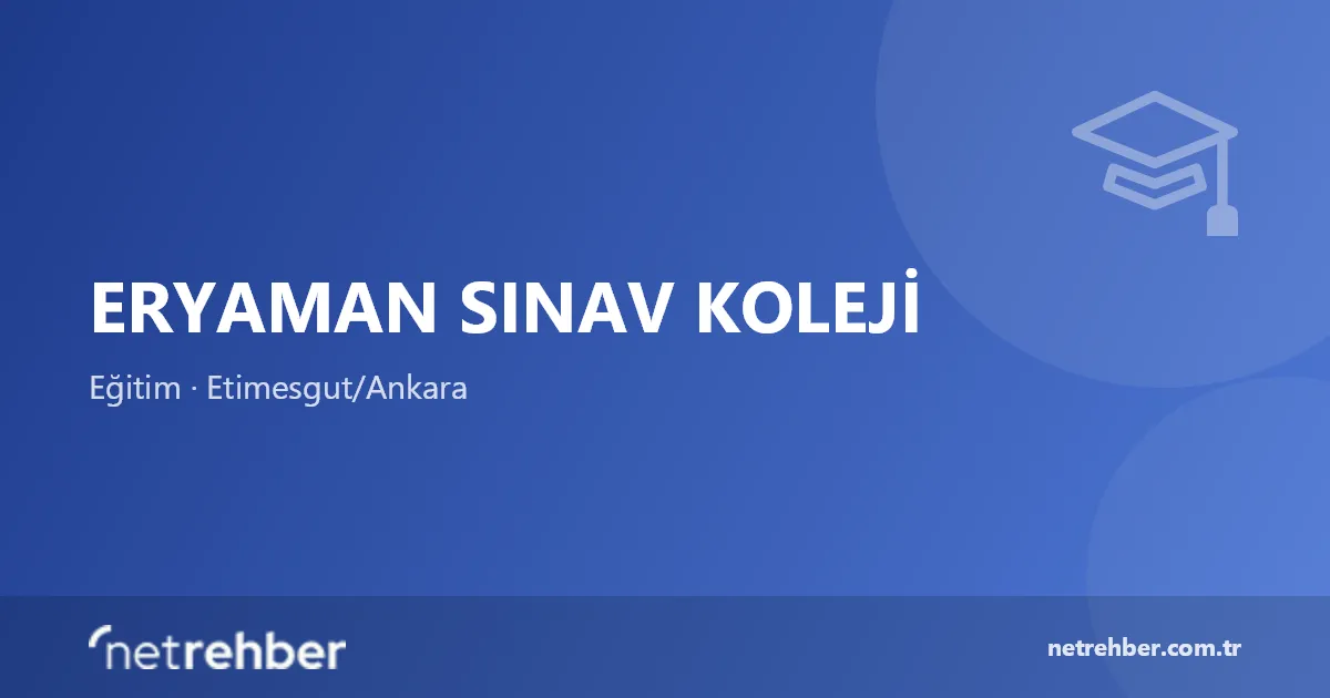Eryaman Sınav Koleji kapak görseli