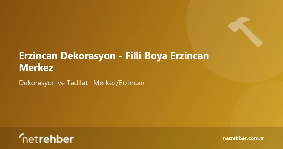 Erzincan Dekorasyon - Filli Boya Erzincan Merkez kapak görseli