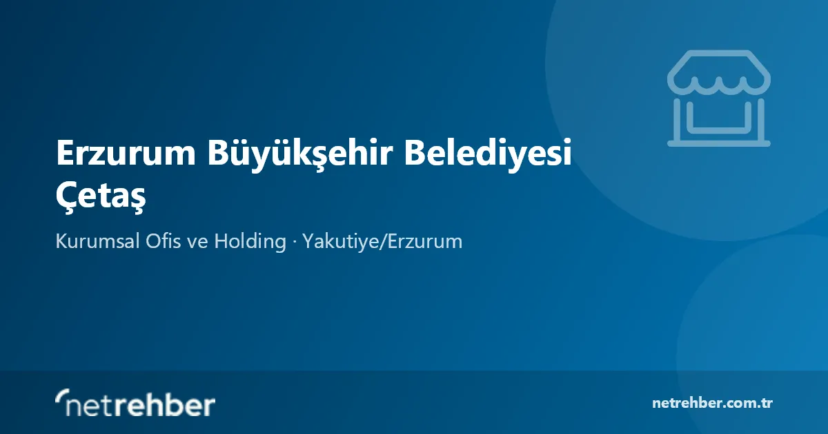 Erzurum Büyükşehir Belediyesi Çetaş kapak görseli