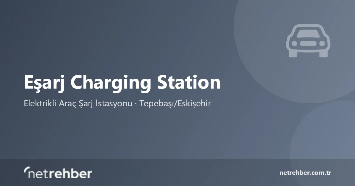Eşarj Charging Station kapak görseli