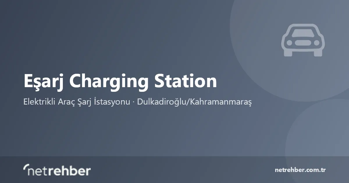 Eşarj Charging Station kapak görseli