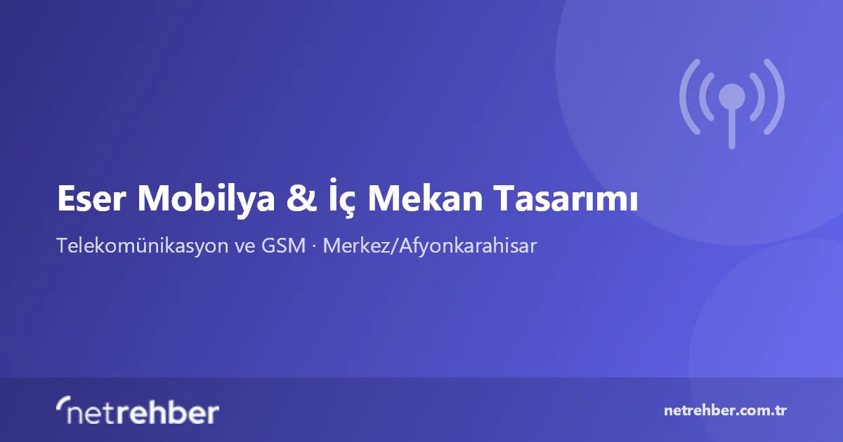 Eser Mobilya & İç Mekan Tasarımı kapak görseli