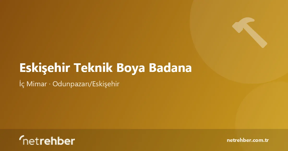Eskişehir Teknik Boya Badana kapak görseli