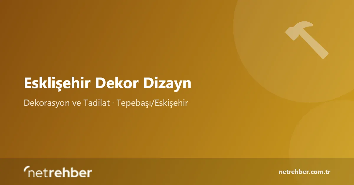 Esklişehir Dekor Dizayn kapak görseli